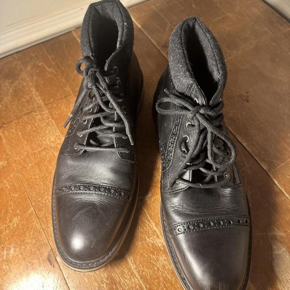 Express 100% Leather High Boots Mens Size 8